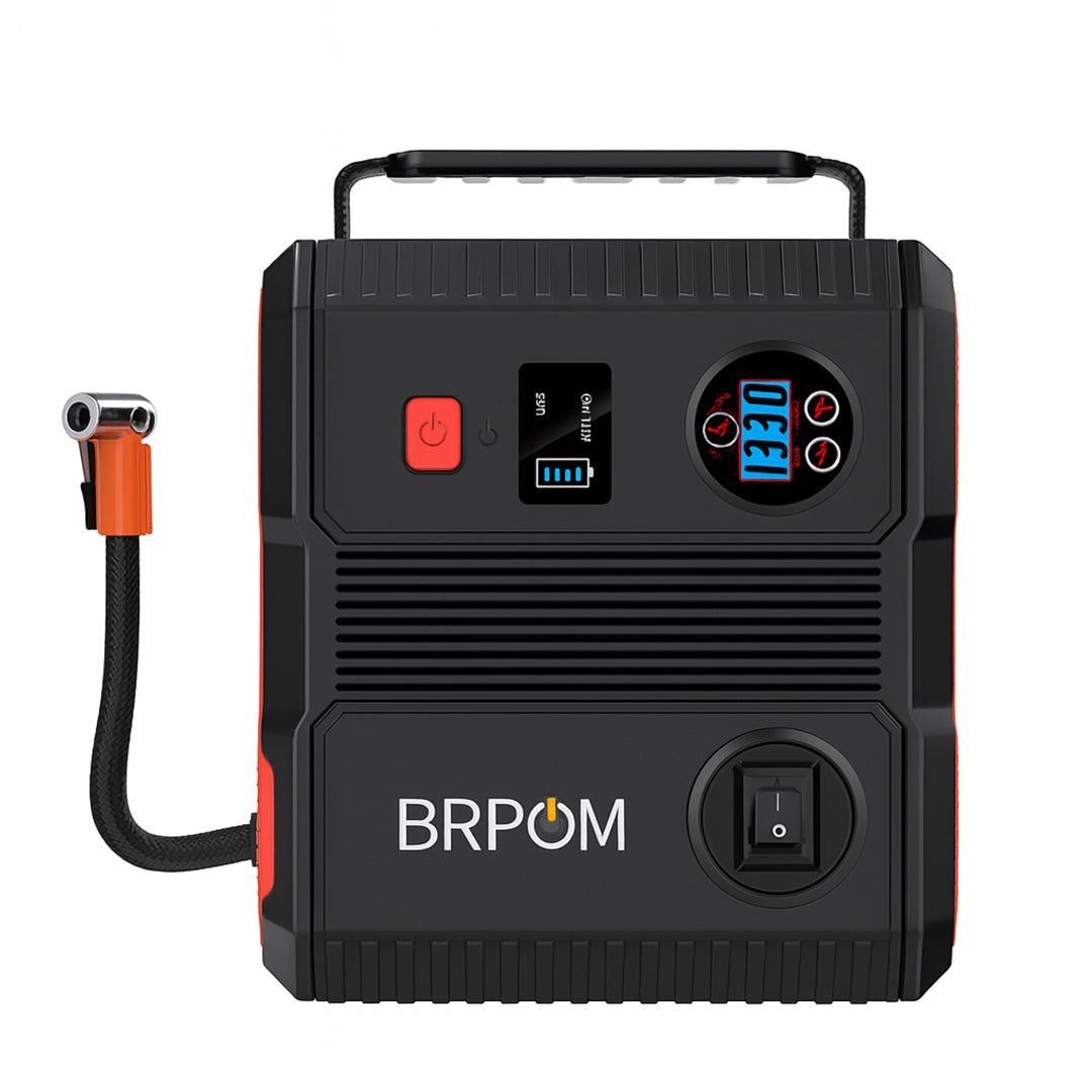 Car Jump Starter with Air Compressor 24000mAh Portable Booster Charger | 3000A Powerful Car Battery Starting Device