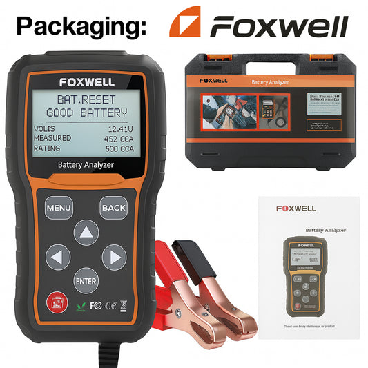 Foxwell BT705 12/24V Truck Car Battery Load Tester Charging System100-2000 CCA Battery Tester Heavy Duty Truck Cranking Charging