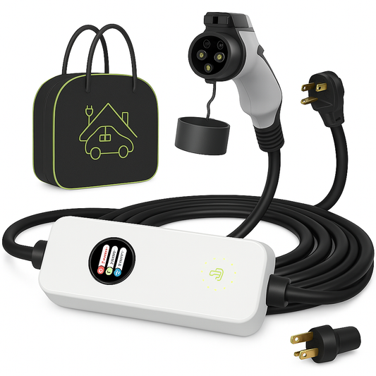 Morec 40A Level 2 EV Charger, Portable Electric Car Charger with 25FT Charging Cable, 220V-240V NEMA 14-50 Plug