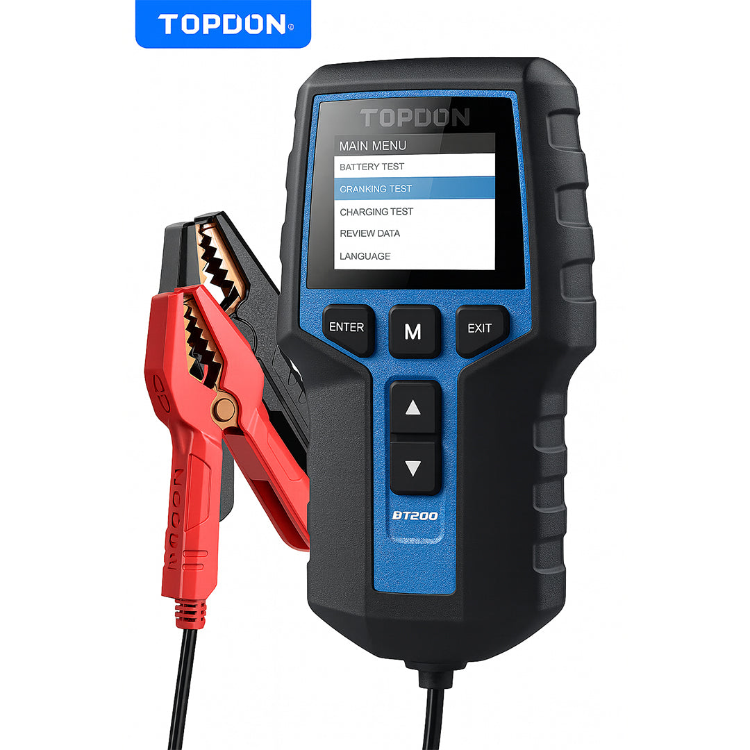 TOPDON BT100/BT200 - Battery Tester - Charging Cranking Test Tools for Car 12V/24V