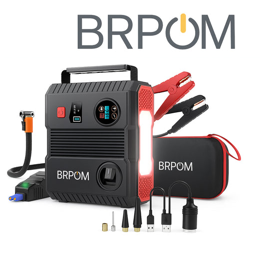 Car Jump Starter with Air Compressor 24000mAh Portable Booster Charger | 3000A Powerful Car Battery Starting Device